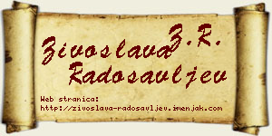 Živoslava Radosavljev vizit kartica